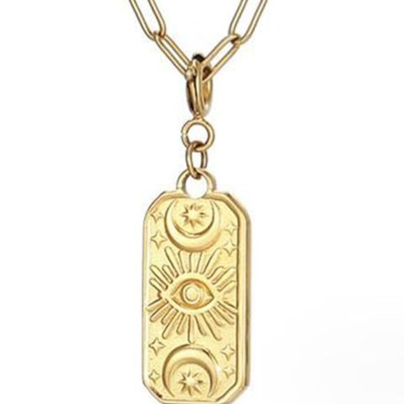 Gold evil eye amulet - Picture 2 of 3